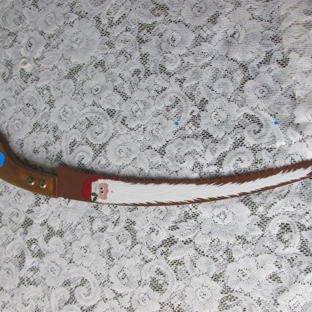 Pruning Saw Handpainted Santa Christmas Wall Decor 20 inches long